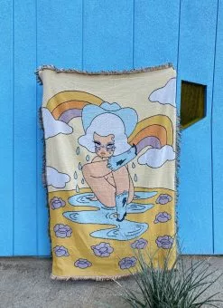 Valfré Back In Stock Baby Blues Woven Blanket