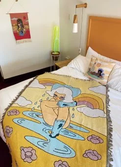 Valfré Back In Stock Baby Blues Woven Blanket